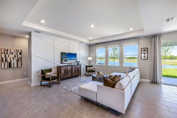 Interior, Living room, Recessed Lighting