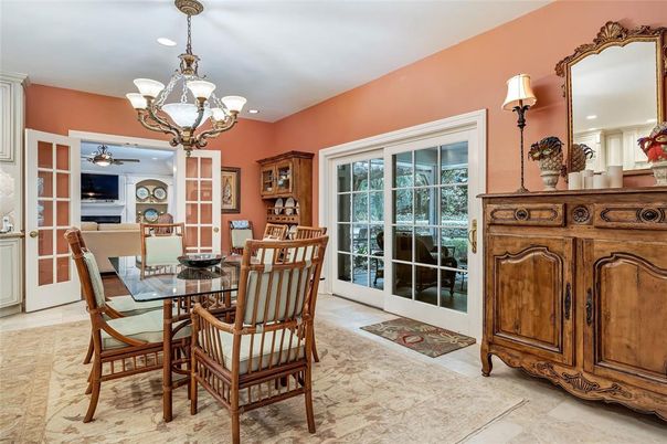 Chandelier, Dining room, Interior, Recessed Lighting
