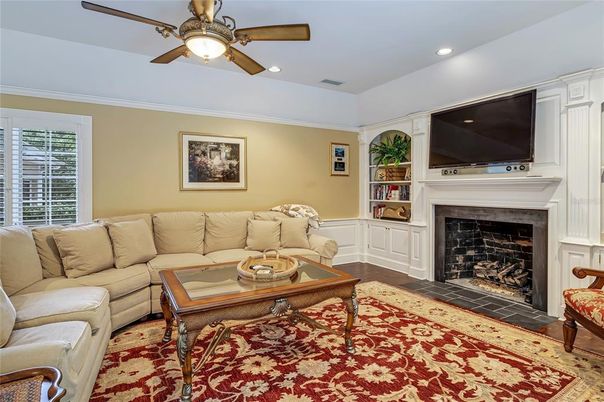 Fireplace, Interior, Living room, Recessed Lighting