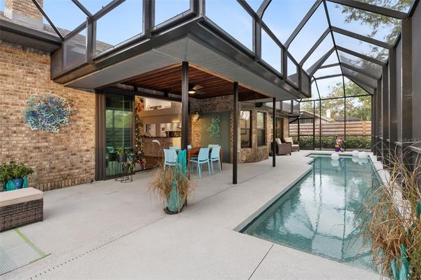Glass Ceilings, Interior, Pool, Stone Walls, Sun Room