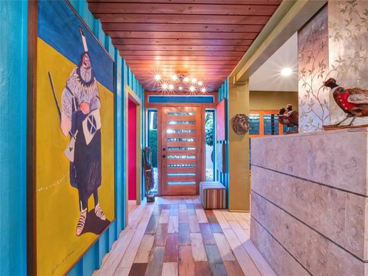 Interior, Recessed Lighting, Wooden Ceilings, Wood Texture Flooring, Wooden Walls