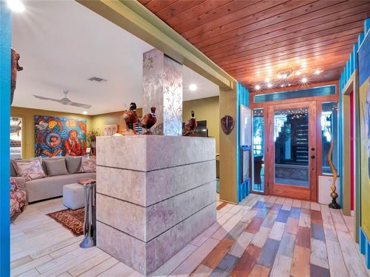 Interior, Living room, Recessed Lighting, Wooden Ceilings, Wood Texture Flooring