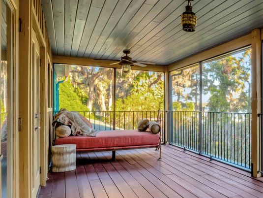 Interior, Sun Room, Wood Texture Flooring