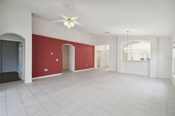 Chandelier, Empty room, Interior
