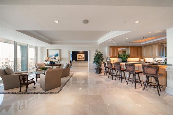 Interior, Kitchen, Living room, Recessed Lighting