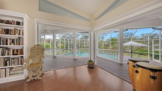Interior, Sun Room, Wood Texture Flooring