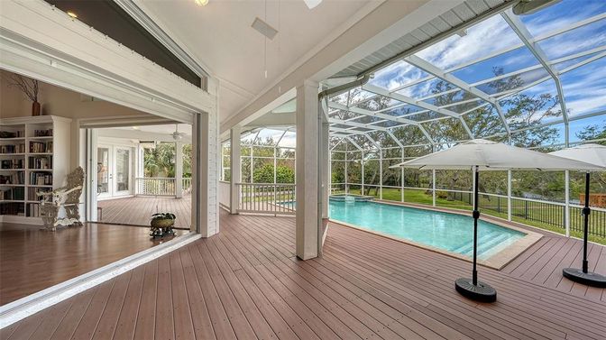 Glass Ceilings, Interior, Pool, Sun Room, Wood Texture Flooring