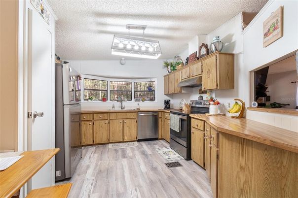 Interior, Kitchen, Wood Texture Flooring
