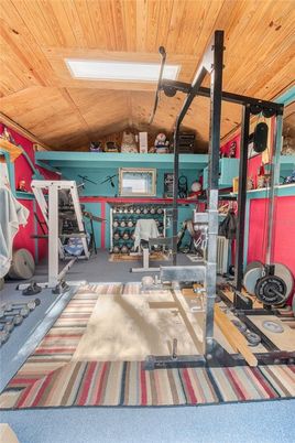 Fitness Equipment, Interior, Wooden Ceilings