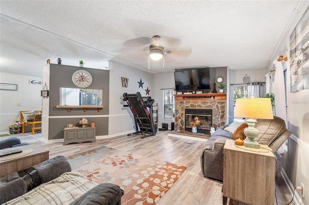 Fireplace, Fitness Equipment, Interior, Wood Texture Flooring