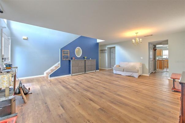 Chandelier, Interior, Wood Texture Flooring