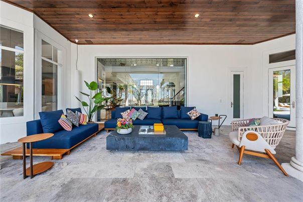 Interior, Living room, Recessed Lighting, Wooden Ceilings