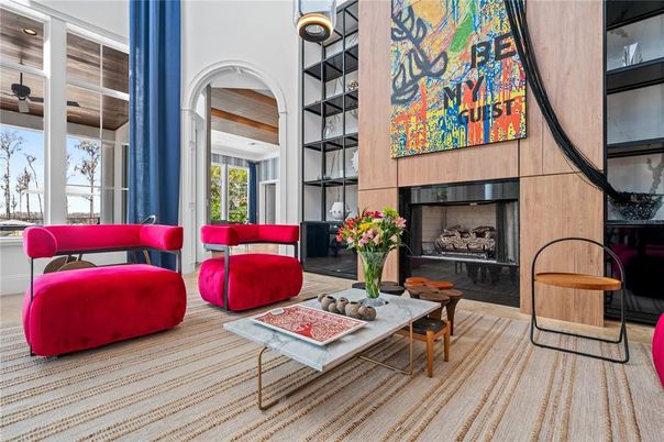Fireplace, Interior, Living room, Wooden Walls