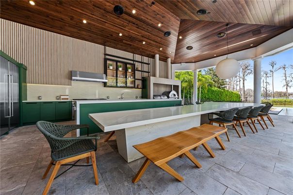Interior, Kitchen, Pendant Lights, Recessed Lighting, Wooden Ceilings