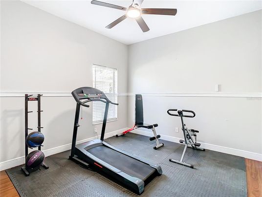Fitness Equipment, Interior, Wood Texture Flooring