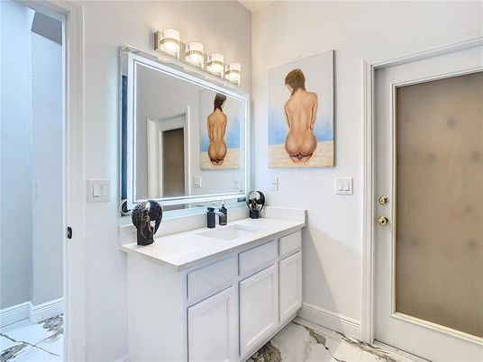 Bathroom, Dual Sink Vanities, Interior, Marble