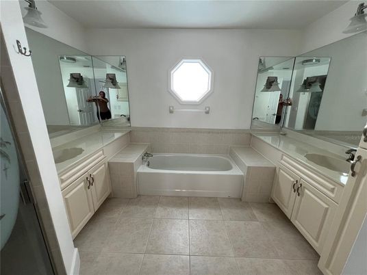 Bathroom, Dual Sink Vanities, Glass Shower, Interior