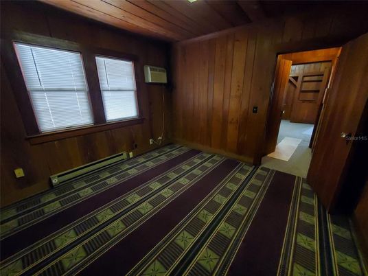 Empty room, Interior, Wooden Ceilings, Wooden Walls