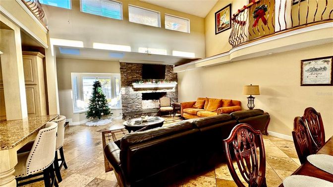 Fireplace, Interior, Living room, Stone Walls