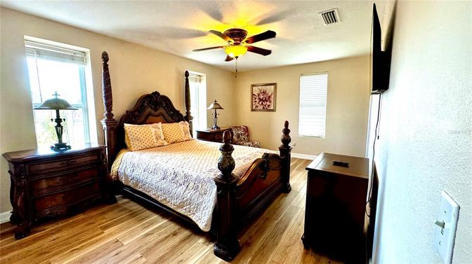 Bedroom, Interior, Wood Texture Flooring
