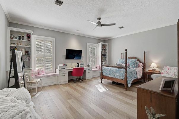 Bedroom, Home Office, Interior, Wood Texture Flooring