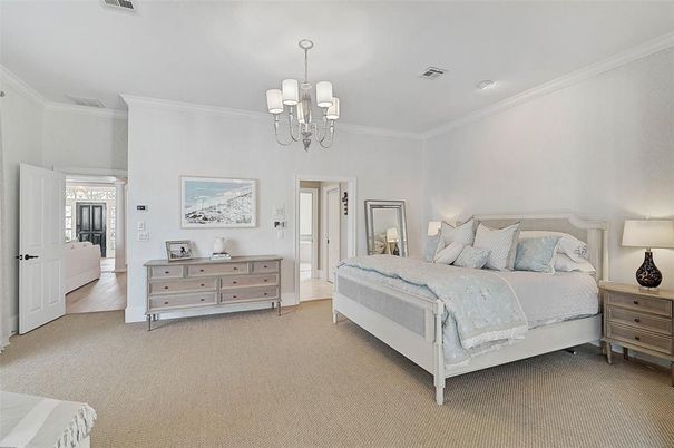 Bedroom, Chandelier, Interior