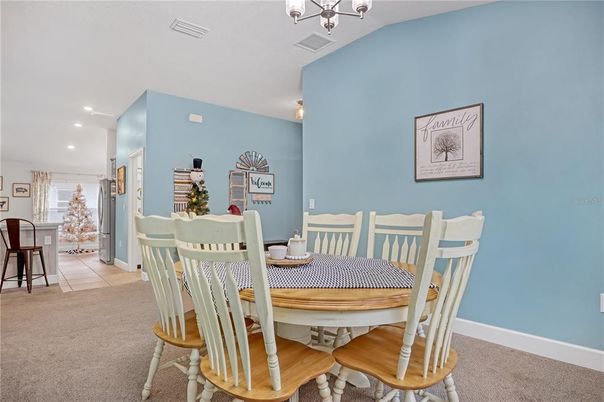 Dining room, Interior, Recessed Lighting