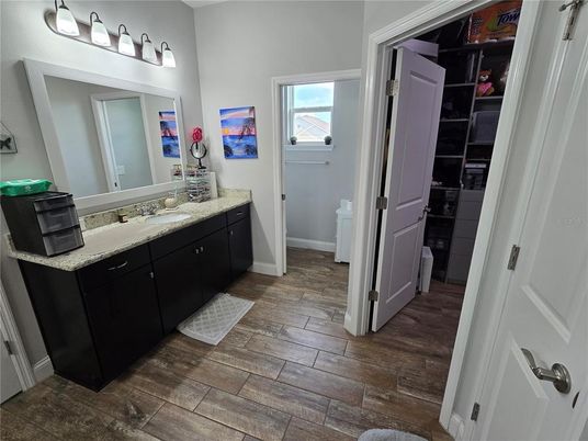 Bathroom, Interior, Wood Texture Flooring