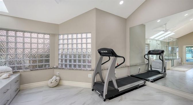 Fitness Equipment, Interior, Marble, Recessed Lighting
