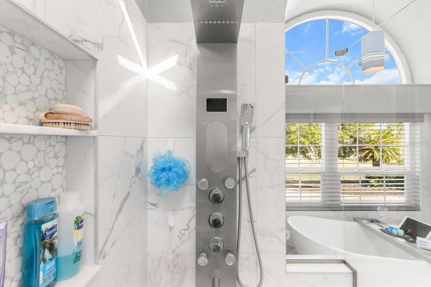 Bathroom, Interior, Marble Walls