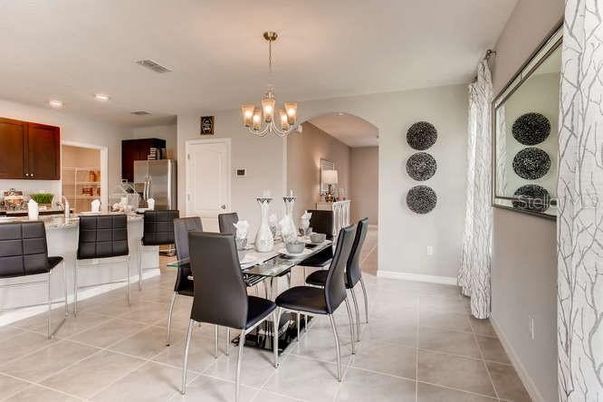 Chandelier, Dining room, Interior, Kitchen, Recessed Lighting