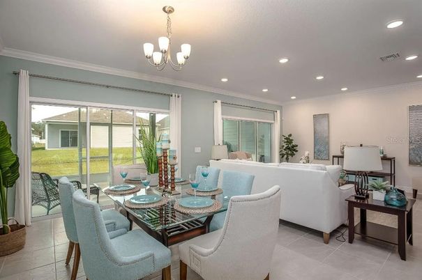 Chandelier, Dining room, Interior, Living room, Recessed Lighting