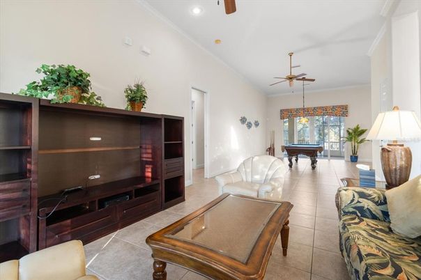 Billiard Table, Game Room, Interior, Living room, Pendant Lights, Recessed Lighting