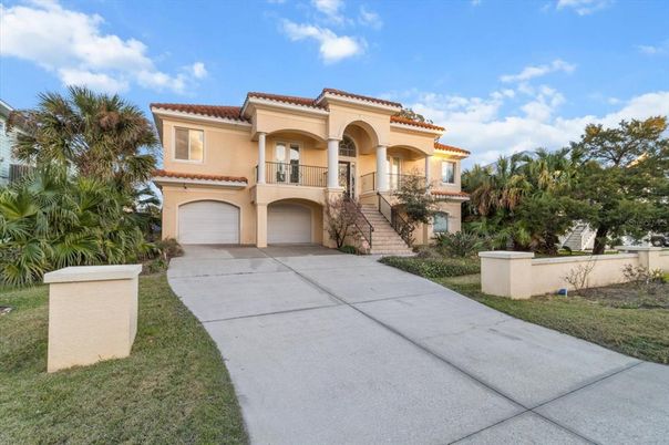 Attached, Backyard, Exterior, Facade, Mediterranean