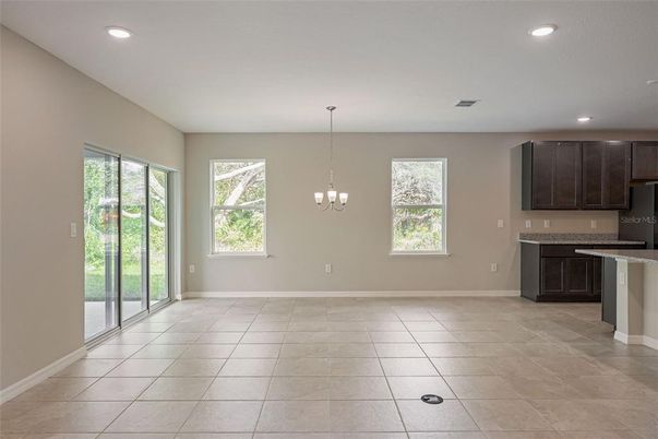 Chandelier, Empty room, Interior, Kitchen, Recessed Lighting