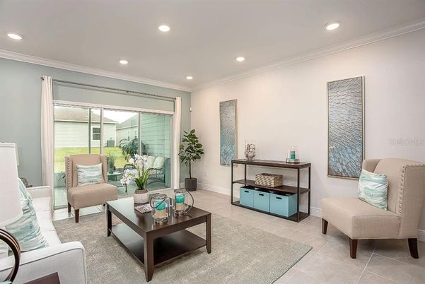 Interior, Living room, Recessed Lighting