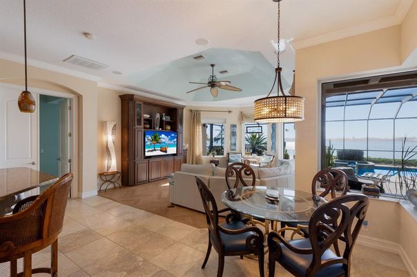 Dining room, Interior, Living room, Pendant Lights, Water