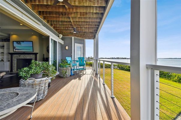 Exterior, Fireplace, Interior, Water, Wood Texture Flooring