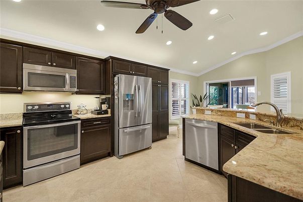 Interior, Kitchen, Recessed Lighting, Stainless Steel Appliances