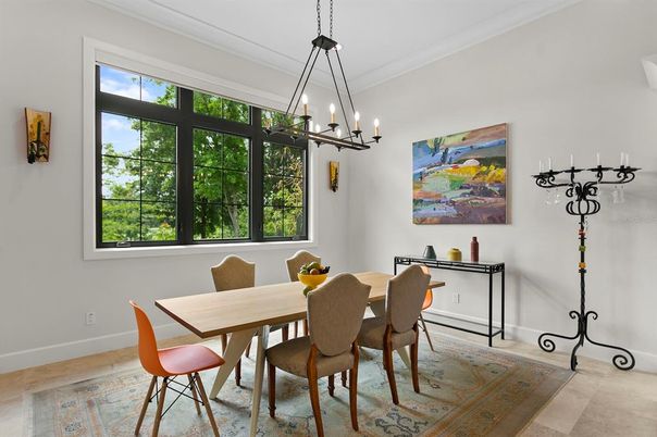 Chandelier, Dining room, Interior, Pendant Lights