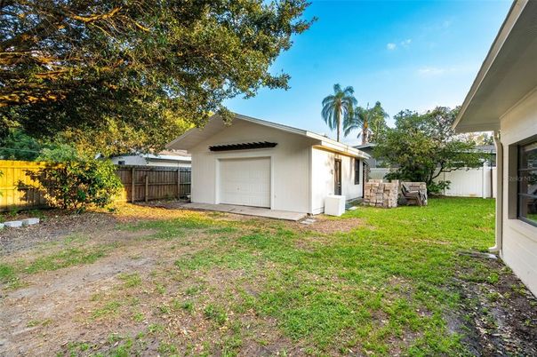Backyard, Detached Garage, Exterior