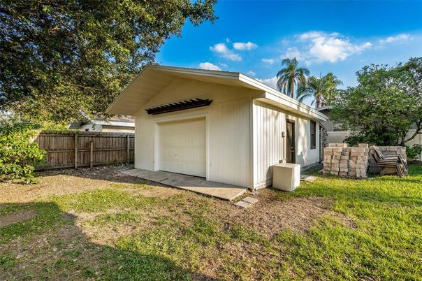 Backyard, Detached Garage, Exterior