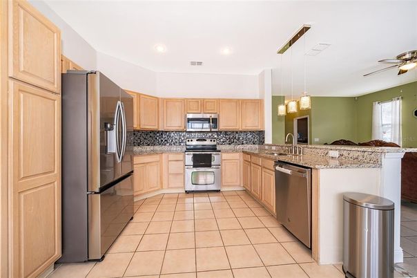 Interior, Kitchen, Pendant Lights, Recessed Lighting, Stainless Steel Appliances