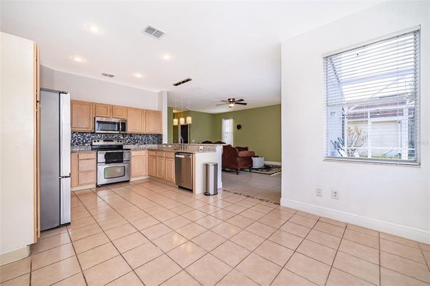 Interior, Kitchen, Pendant Lights, Recessed Lighting, Stainless Steel Appliances