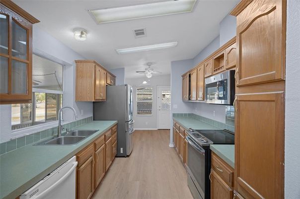 Interior, Kitchen, Wood Texture Flooring
