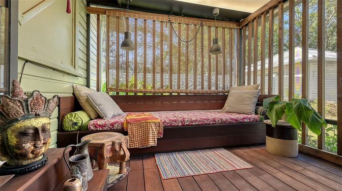Bedroom, Interior, Pendant Lights, Wood Texture Flooring