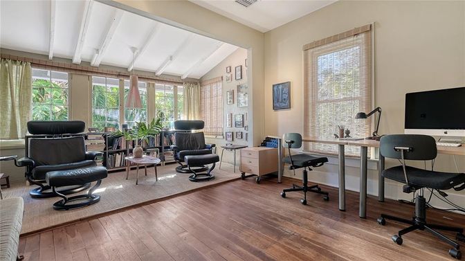 Home Office, Interior, Wood Texture Flooring