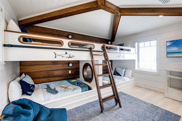 Bedroom, Interior, Wooden Beams, Wood Texture Flooring