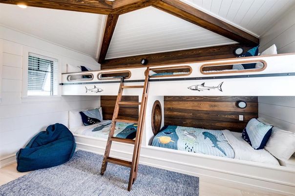 Bedroom, Interior, Wooden Beams