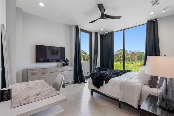 Bedroom, Interior, Recessed Lighting